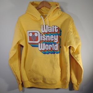 Adult Walt Disney World Park Yellow Hoodie with logo Size S